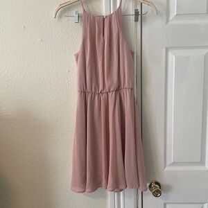 Blue Rain Pink Halter Sundress for Weddings